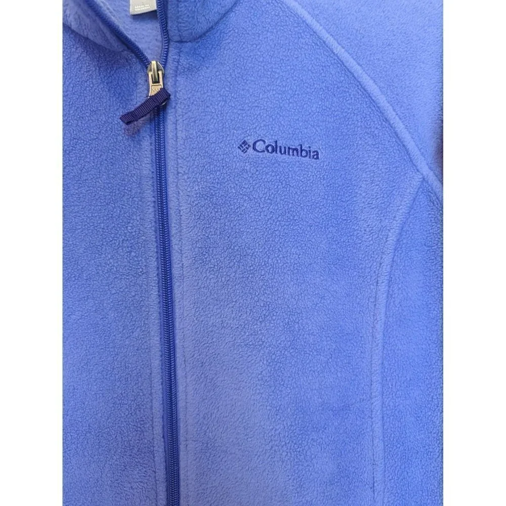 Columbia Fleece Benton Springs Full Zip GRAPE GUM Girls Jacket Large 14-16